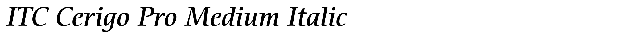 ITC Cerigo Pro Medium Italic image